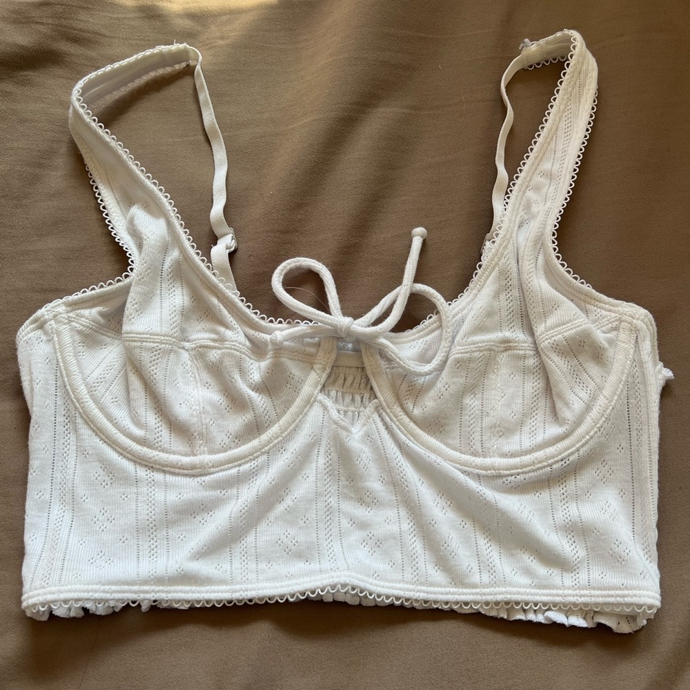 Hollister Gilly Hicks White Underwire Tank